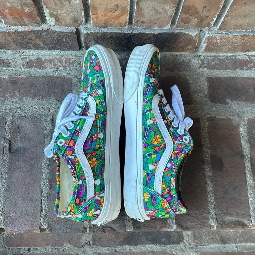 Vans Old Skool tapered psychedelic floral mushroom print shoes